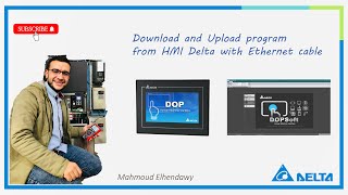 Download and Upload program from HMI Delta with Ethernet cable [upl. by Lebatsirhc]