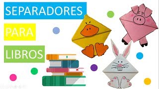 SEPARADORES DE LIBROS ORIGAMI  CÓMO HACER [upl. by Asserak947]