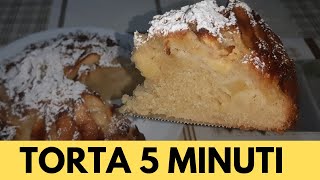 Torta di Mele 5 Minuti Velocissima si realizza con una Forchetta [upl. by Htide]