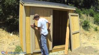 How To Build A Lean To Shed  Part 8  Double Door Build [upl. by Nisior778]