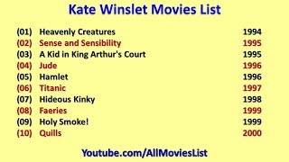 Kate Winslet Movies List [upl. by Allesor357]