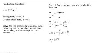 Solow Growth Model Part II How to Solve for Steady State [upl. by Enihpled]