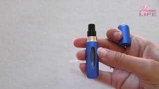 Portable Mini Refillable Atomizer Perfume Spray Bottle How to use [upl. by Reviel]