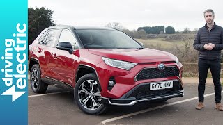 New Toyota RAV4 PHEV PlugIn Hybrid SUV review – DrivingElectric [upl. by Claman549]