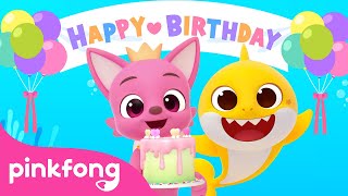 Happy Birthday Pinkfong  Baby Shark Happy Birthday Song for Kids  Pinkfong Official [upl. by Gerkman403]