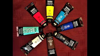 Liquitex Basics Acrylic paint  Review and Swatches [upl. by Celio]