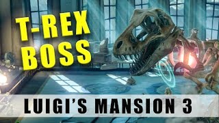 Luigis Mansion 3 TRex boss  How to beat the Floor 9 dinosaur skeleton boss [upl. by Dnomzed]