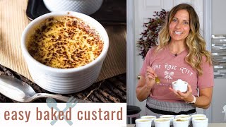 How to Make OLD FASHIONED BAKED CUSTARD Recipe Video [upl. by Eirrok]