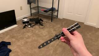 5 Easy Balisong Tricks FOR BEGINNERS [upl. by Ilahsiav]