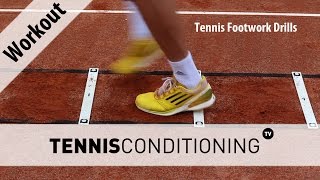 Tennis Footwork Drills  Tennis Conditioning [upl. by Healion]