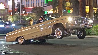 Lowriders Cruising and Hopping on Las Vegas Blvd [upl. by Davin]