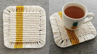 DIY POSAVASOS en MACRAME paso a paso PRINCIPIANTES  DIY Macrame Coasters [upl. by Annahvas171]