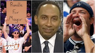 Are Knicks fans worse than Cowboys fans Stephen A answers  First Take [upl. by Bayard]