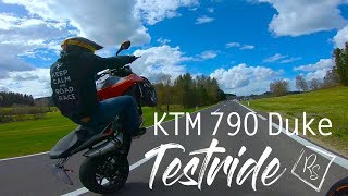 KTM 790 DUKE Wheelies  Testride [upl. by Jd335]