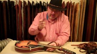 Lakota Leathers Mandolin strap installation [upl. by Nobell]