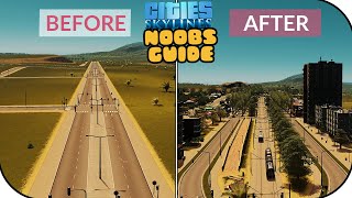 How To Detail Your Vanilla Road Networks In Cities Skylines  Noobs Guide [upl. by Tomlinson]