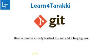 How to remove already tracked file and add it to gitignore file [upl. by Abroms798]