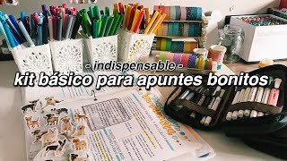 KIT BÁSICO para hacer APUNTES BONITOS 💫 [upl. by Ydrah]