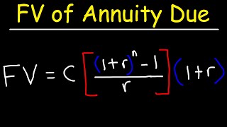 Annuities  How To Calculate The Future Value of an Annuity Due [upl. by Mattheus565]