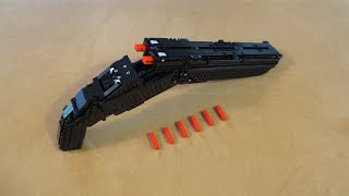 Lego Double Barrel Shotgun Working  Instructions [upl. by Submuloc]