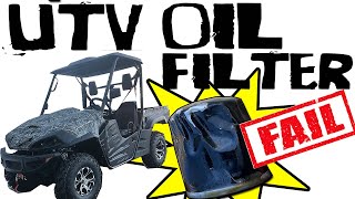 UTV Oil Filter Stuck How to Change a Filter on your Massimo Hisun Coleman or other Side by Side [upl. by Ika]