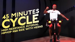 45 MIN  HIP HOP amp RampB RIDE CYCLE CLASS [upl. by Hamitaf]