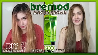 DIY Hair Color At Home  Bremod Mocha Brown  No Bleach  Criscel Diano [upl. by Ykceb]