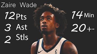 ZAIRE WADE  12pts in 14 Min  Game Highlights [upl. by Huesman897]