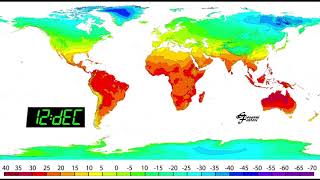 World average monthly temperatures Map [upl. by Neicul]