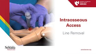 Intraosseous Access  Line Removal [upl. by Aenet]