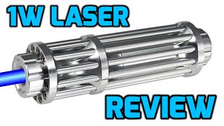 1W 445nm  450nm Blue Burning Laser Pointer Review [upl. by Beaudoin395]