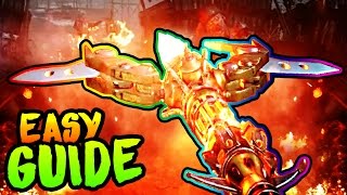 ORIGINS ULTIMATE FIRE STAFF BUILD UPGRADE GUIDE BO3 Zombies Chronicles KAGUTSUCHI BLOOD Easter Egg [upl. by Devland]