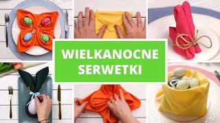 4 WIELKANOCNE SERWETKI  składanie serwetek tutorial [upl. by Hector]