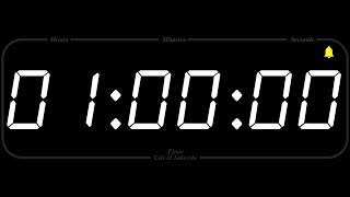 1 Hour  TIMER amp ALARM  1080p  COUNTDOWN [upl. by Winnie57]