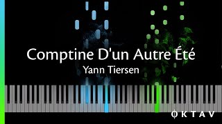 Comptine Dun Autre Été Amélie  Piano Tutorial [upl. by Carmencita265]