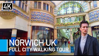 Norwich City England The UKs Best University City Walking Tour [upl. by Freedman]