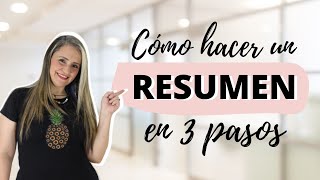 3 PASOS PARA HACER UN RESUMEN  cómo se hace un resumen o cómo resumir  edutuber [upl. by Aurora]