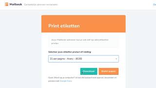 Etiketten maken en printen met Mailbook [upl. by Assilanna594]