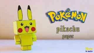 Origami Pikachu Cubeecraft  How to make a paper pikachu origami Abstract [upl. by Atsyrc]