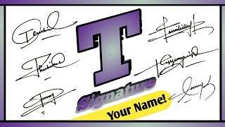 T Signature Style। How to creat my name Signature। Critical Signature [upl. by Hedi484]