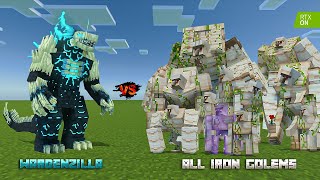 WARDENZILLA vs ALL IRONGOLEMS  MINECRAFT [upl. by Brenda]