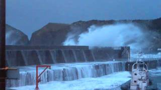 Stonehaven in a storm Scotland [upl. by Ehtyaf]