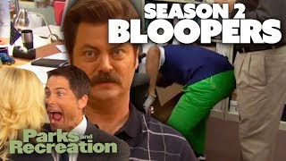 Season 2 BLOOPERS  Parks and Recreation  Comedy Bites [upl. by Gnes632]