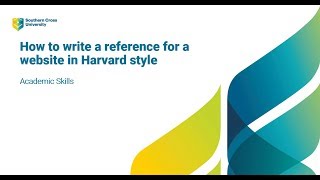 How to write a reference for a website using Harvard referencing style [upl. by Gurevich]