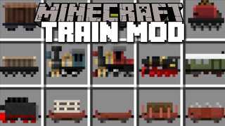 Minecraft TRAIN MOD  BUILD YOUR OWN TRAINCRAFT AND RIDE THEM Minecraft [upl. by Sewellyn95]