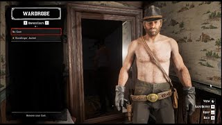 RDR2 How to escape chapter 1 and get SHIRTLESS Arthur and the closed winter coat [upl. by Dlaner]