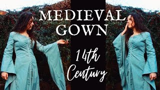 Making a 14th Century Medieval Dress DIY Kirtle Sewing Tutorial Historical Fashion [upl. by Annoj]