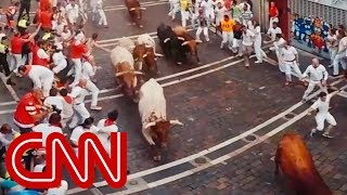 Run with the bulls in Pamplona  360 Video [upl. by Esened295]