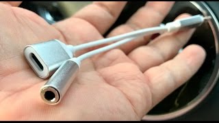 Lightning cable to 35mm jack and Lightning charging port for iPhone 7 by ATOOL review [upl. by Sihun]