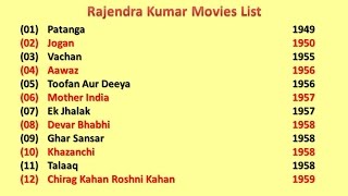 Rajendra Kumar Movies List [upl. by Liederman]